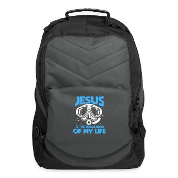 Jesus Is The Regulator Of My Life Religious Diving - Computer Backpack - charcoal - Front