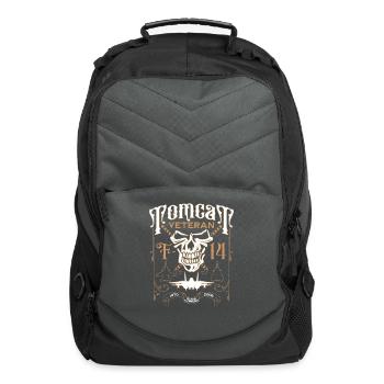 F-14 Tomcat Veteran Aviation Skull 1970 to 2006 - Computer Backpack - charcoal - Front