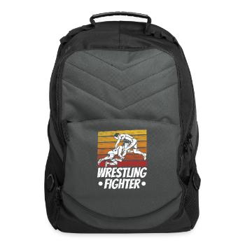 Wrestling Fighter Hobby Wrestle Wrestler - Computer Backpack - charcoal - Front