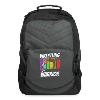 Wrestling Warrior Wrestler Hobby Wrestle - Computer Backpack - charcoal - Front