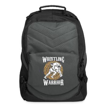 Wrestling Warrior Wrestler Wrestle Hobby - Computer Backpack - charcoal - Front