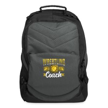 Wrestling Coach Hobby Wrestler Wrestle - Computer Backpack - charcoal - Front