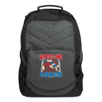Wrestling Coach Hobby Wrestler Wrestle - Computer Backpack - charcoal - Front