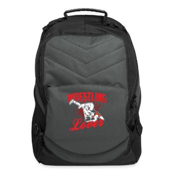 Wrestling Lover Hobby Wrestler Wrestle - Computer Backpack - charcoal - Front