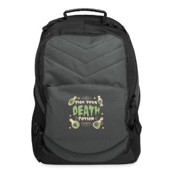 Aqua Tofana Skull Potion Mystery Fan Poison Bottle - Computer Backpack - charcoal - Front