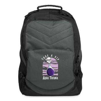 Aqua Tofana Skull Poison Bottle Conspiracy - Computer Backpack - charcoal - Front