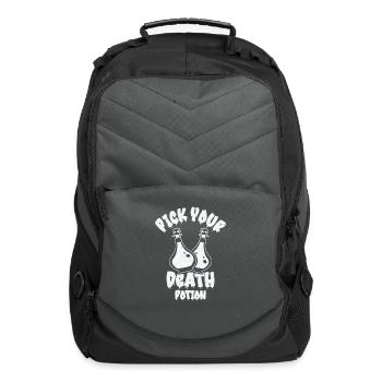 Aqua Tofana Skull Potion Mystery Fan Poison Bottle - Computer Backpack - charcoal - Front