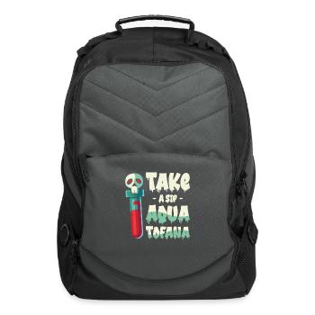 Aqua Tofana Skull Poison Bottle Conspiracy - Computer Backpack - charcoal - Front