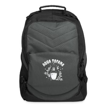 Aqua Tofana Line Art Poison Bottle Crime Fan - Computer Backpack - charcoal - Front