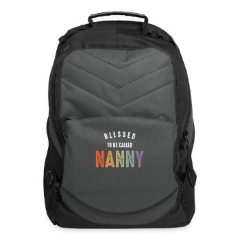 Blessed To Be Called Nanny - Grandma Mommy - Computer Backpack - charcoal - Front