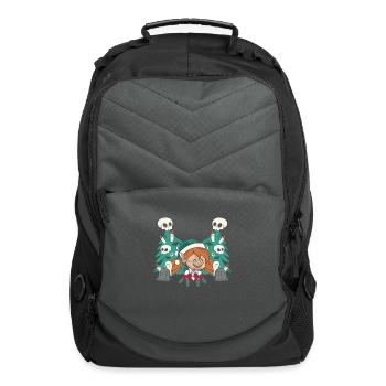 Evil Christmas Elf Zombie Holiday Horror - Computer Backpack - charcoal - Front