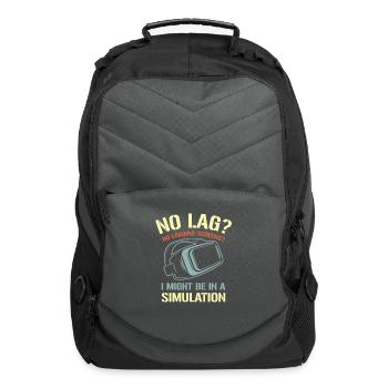 Simulation Gaming Science Fiction Video Games - Computer Backpack - charcoal - Front
