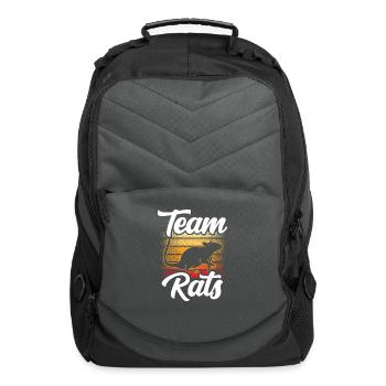 Team Rats Cute Animal Lover Rat - Computer Backpack - charcoal - Front