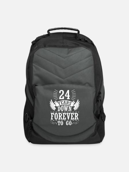 24 Years Down Forever To Go Marry Anniversary - Computer Backpack - charcoal