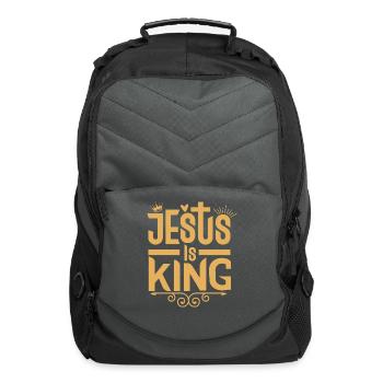 Jesus Is King - Computer Backpack - charcoal - Front