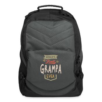 World's Best Grampa Ever Funny Grandpa - Computer Backpack - charcoal - Front