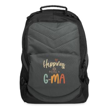 Happiness is Being a G-Ma - Grandma - Computer Backpack - charcoal - Front