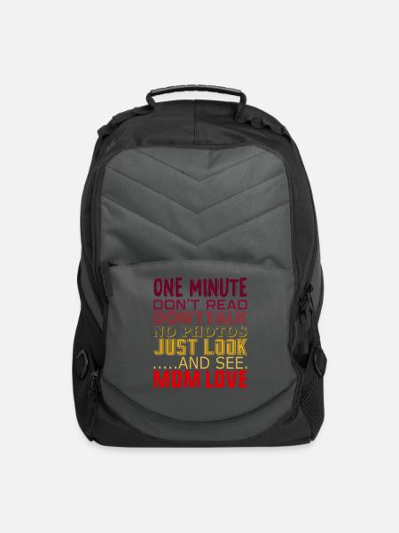 JUST LOOK AND SEE, MOM LOVE. - Computer Backpack - charcoal