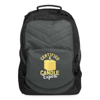 Candle Expert Making Candles - Computer Backpack - charcoal - Front