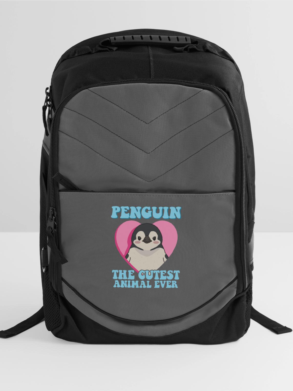 Penguin The Cutest Animal - Computer Backpack - charcoal - Front