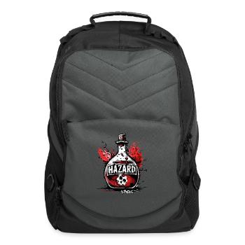 Bottle of Hazard Skull Poison Art - Computer Backpack - charcoal - Front
