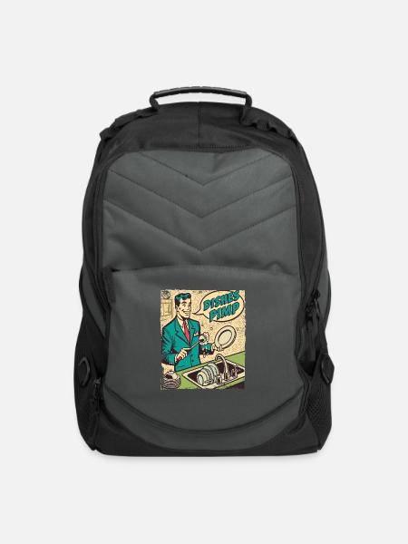 Dishes Pimp – Retro Mobster Clean - Computer Backpack - charcoal