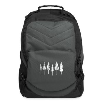 Pine Forest Nature Trees Outdoor - Computer Backpack - charcoal - Front