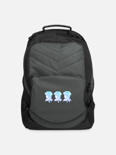 three roses blue glitter - Computer Backpack - charcoal