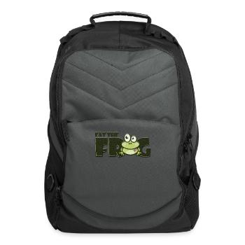 EAT THE FROG - Computer Backpack - charcoal - Front