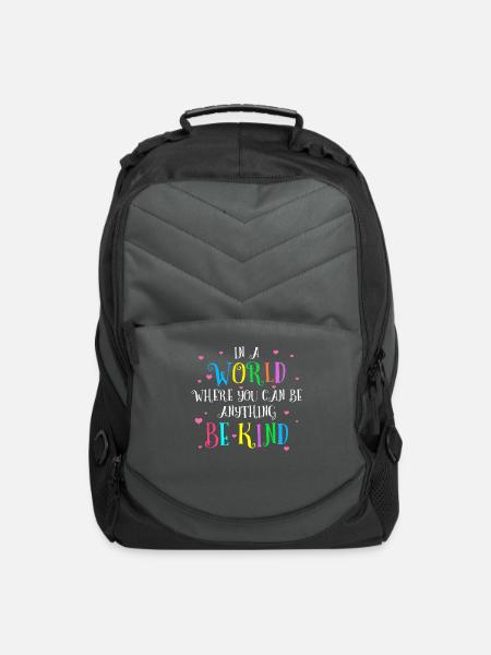 Be Kind - Computer Backpack - charcoal