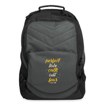 Perfect love quote gift - Computer Backpack - charcoal - Front