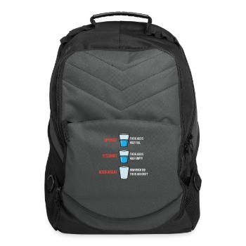Optimist Pessimist Accountant - Computer Backpack - charcoal - Front