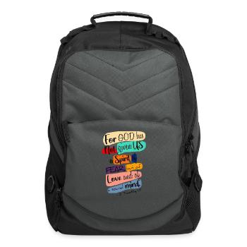 Bible Verse & Christian Clothes - Computer Backpack - charcoal - Front