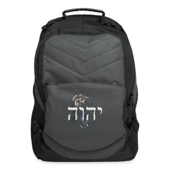YHWH Yaweh Lion of Juda Messiah and Jesus the Lord - Computer Backpack - charcoal - Front