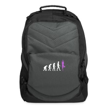 Yoga Evolution Ashtanga Hatha Asanas Kundalini - Computer Backpack - charcoal - Front