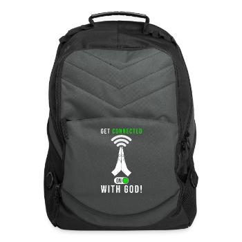 Christian Christian God Saying - Computer Backpack - charcoal - Front