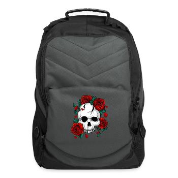 Skull and Roses - Computer Backpack - charcoal - Front