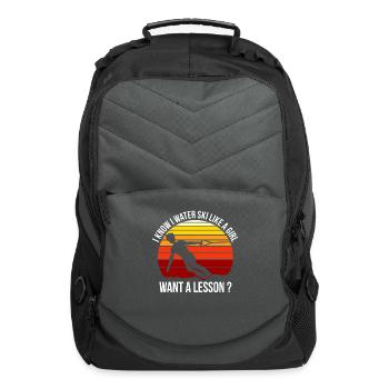 Water Ski - Computer Backpack - charcoal - Front