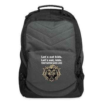 Lion Lets Eat Kids Lets Eat Kids - Computer Backpack - charcoal - Front
