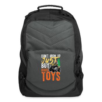 Don't Grow Up Just Buy Bigger Toys for a - Computer Backpack - charcoal - Front