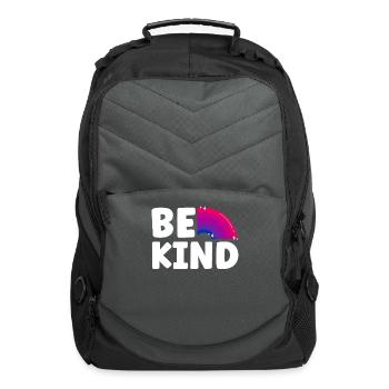 Bisexual Bi Pride Flag Be Kind - Computer Backpack - charcoal - Front