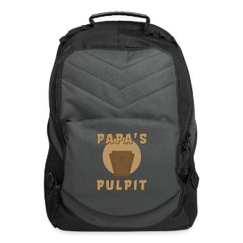 Papa's Pulpit - Computer Backpack - charcoal - Front