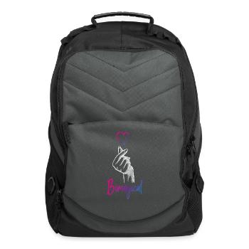 Bisexual Bi Pride Flag Pun - Computer Backpack - charcoal - Front