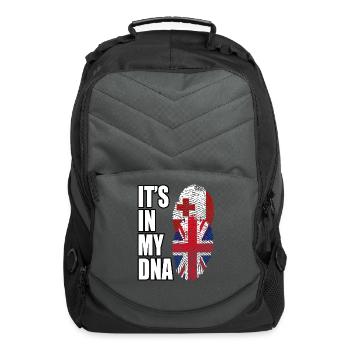 Tongan And British Mix Heritage DNA Flag - Computer Backpack - charcoal - Front