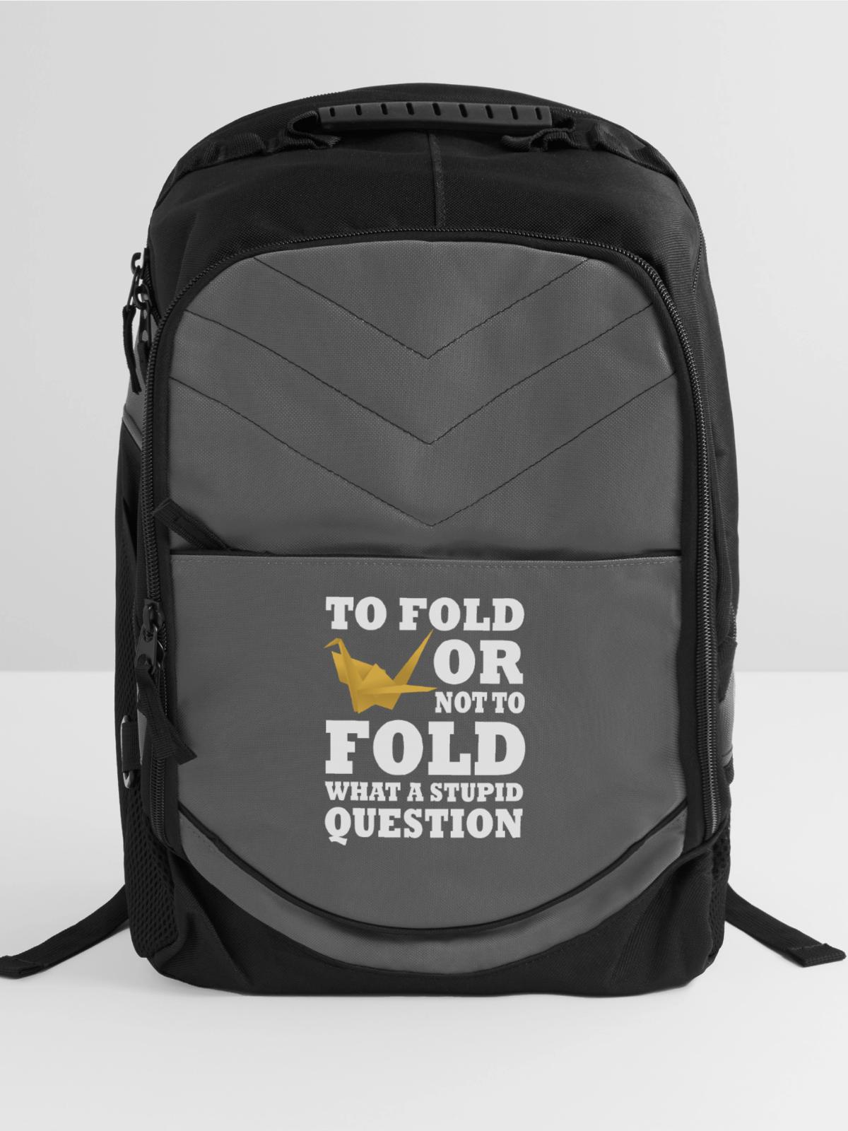 Origami Gift - Computer Backpack - charcoal - Front