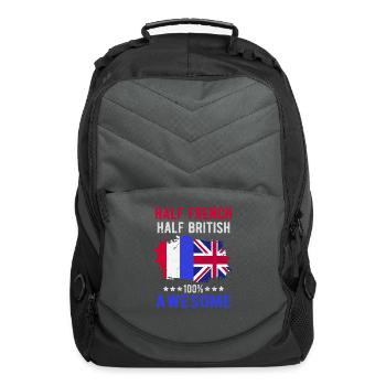 Half French Half British - Computer Backpack - charcoal - Front