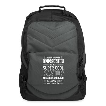 Cool Pastor Funny Religious Dad Christian - Computer Backpack - charcoal - Front