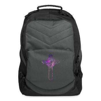 Jesus Cross Religious Pastor Faith Men Women - Computer Backpack - charcoal - Front