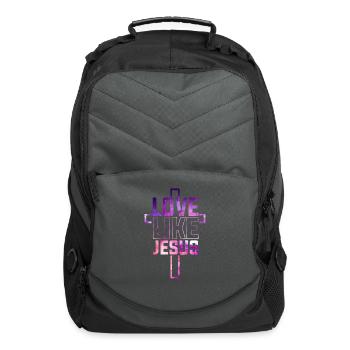 Christian Cross Cute Religious Girl Women Jesus - Computer Backpack - charcoal - Front