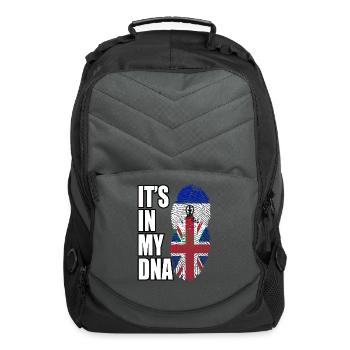 Basotho And British Mix Heritage DNA Flag - Computer Backpack - charcoal - Front